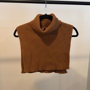 Becksondergaard Wool/Cashmere Brown Turtleneck Bib Sweater for Women